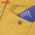 Quần áo Handu 2019 mùa thu mới của phụ nữ phiên bản Hàn Quốc của áo sơ mi rộng màu vàng cotton sinh viên áo ngắn thủy triều ngắn - Áo khoác ngắn áo cardigan nữ Áo khoác ngắn