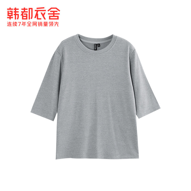 韩都衣舍潮流韩版显瘦圆领打底衫 韩都衣舍T恤