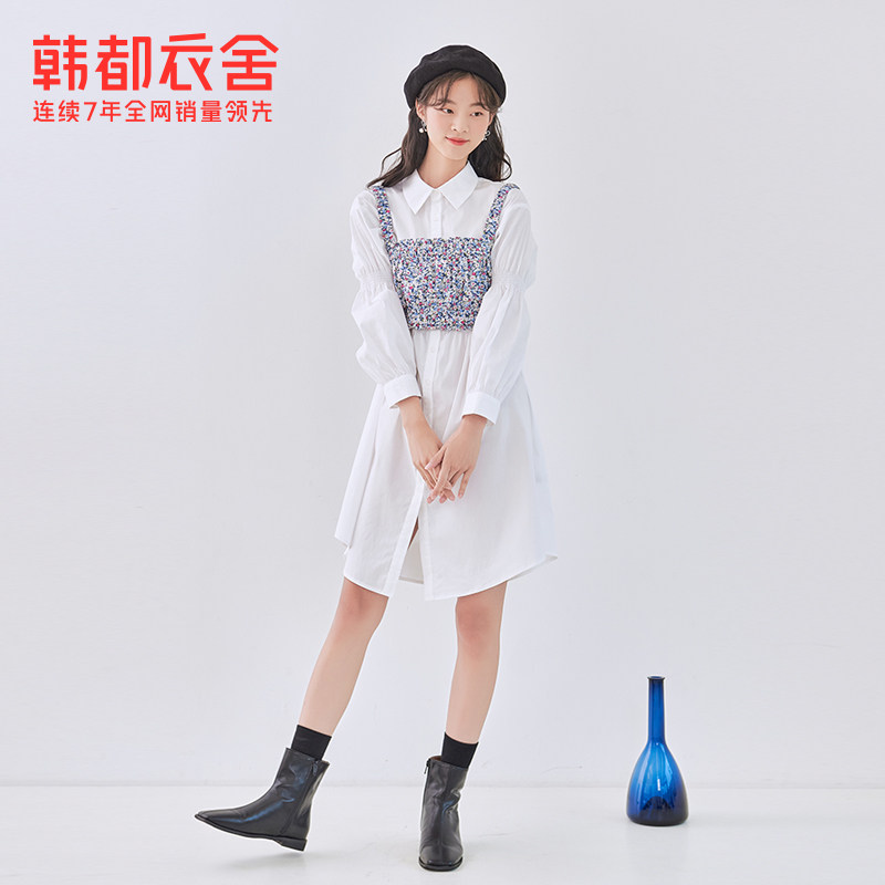 韩都衣舍2020秋装新款收腰女连衣裙 韩都衣舍连衣裙