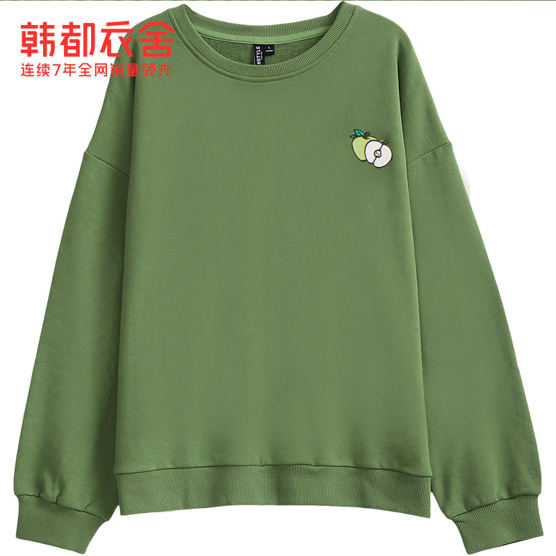 韩都衣舍2020秋新款日系古着女卫衣 韩都衣舍卫衣/绒衫