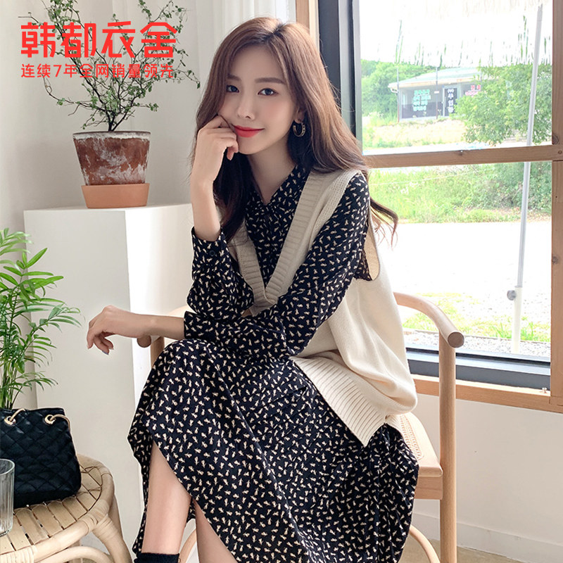 韩都衣舍2020轻熟气质新款魭秋裙子 韩都衣舍连衣裙