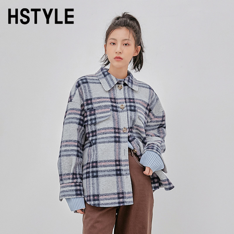  韩都衣舍毛呢外套