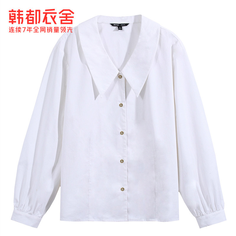 韩都衣舍2020秋装新品长袖优雅衬衫 韩都衣舍衬衫