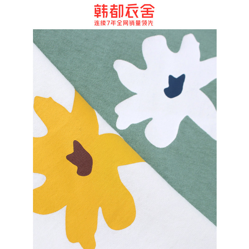 韩都衣舍2020夏装新款印花宽松t恤 韩都衣舍锦鑫通达T恤