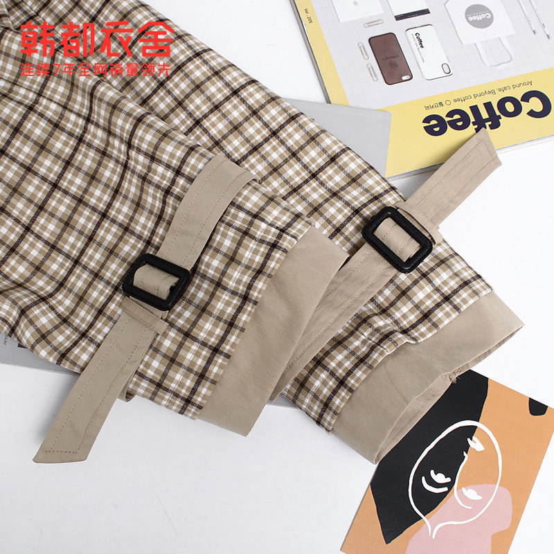 韩都衣舍春装新款气质韩版宽松风衣 韩都衣舍风衣