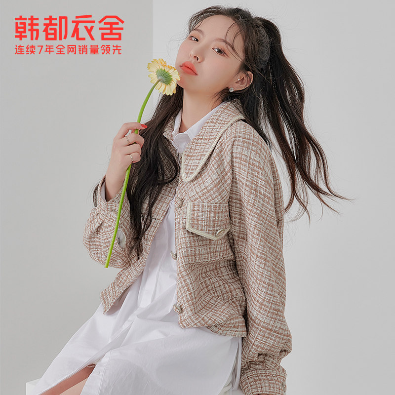 韩都衣舍2022秋冬新款韩版短外套 韩都衣舍短外套