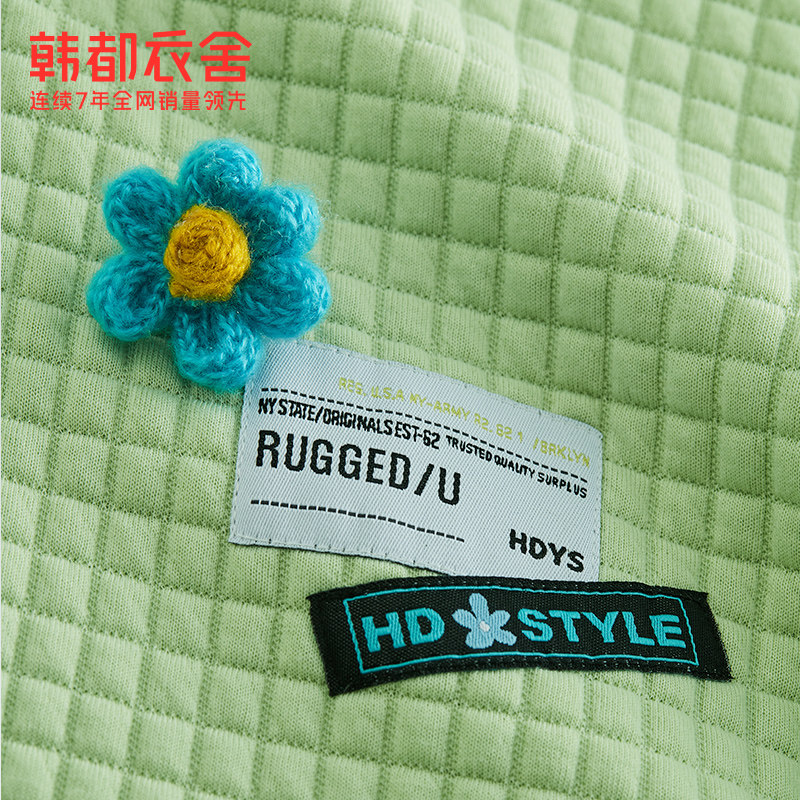 韩都衣舍2022春装新款女ins棒球服 韩都衣舍短外套