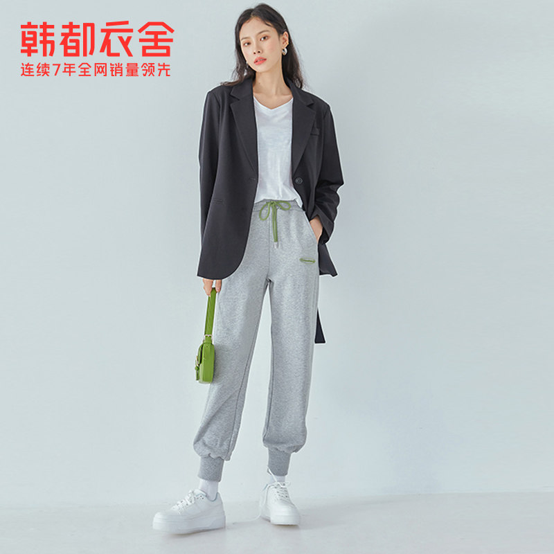 韩都衣舍2020秋季新款潮流宽松长裤 韩都衣舍休闲裤