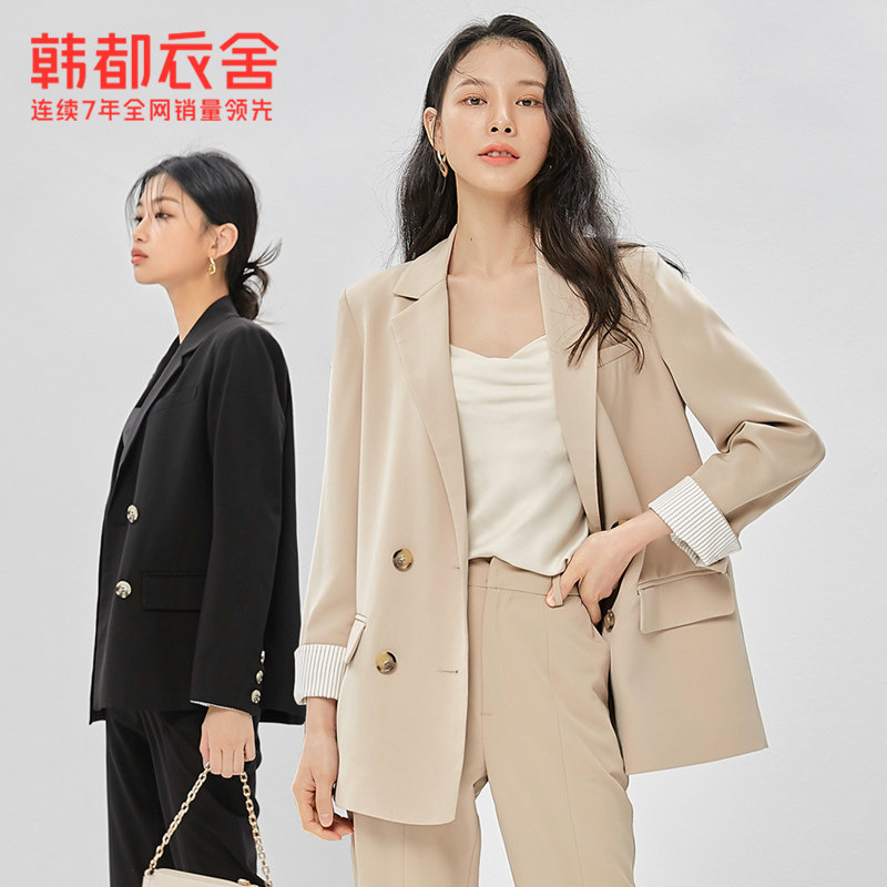 韩都衣舍2020秋季网红爆款休闲西服 韩都衣舍嗒嗒西装
