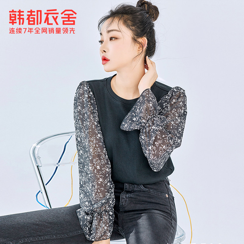 韩都衣舍2020秋装新款韩版碎花t恤 韩都衣舍T恤