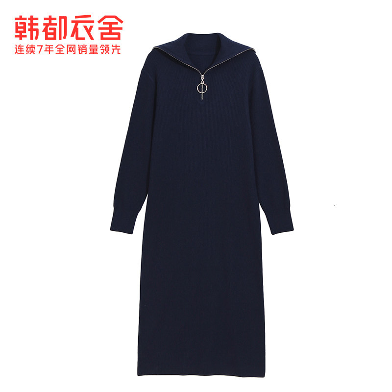 韩都衣舍2022秋冬新款打底连衣裙 韩都衣舍连衣裙