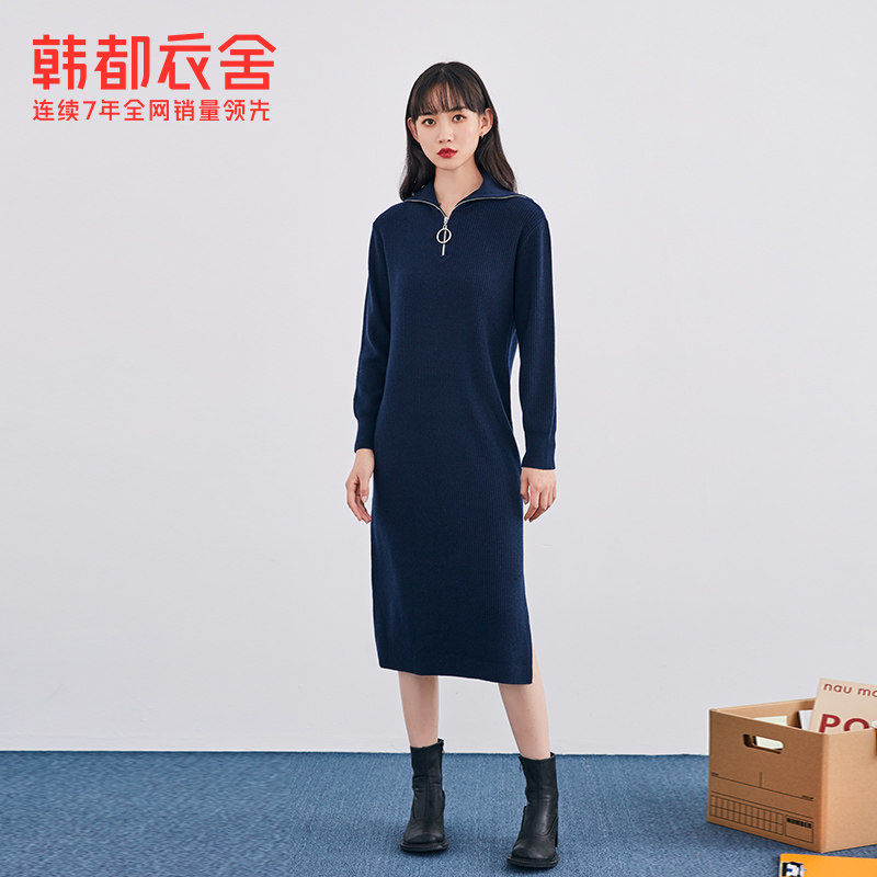 韩都衣舍2022秋冬新款打底连衣裙 韩都衣舍连衣裙