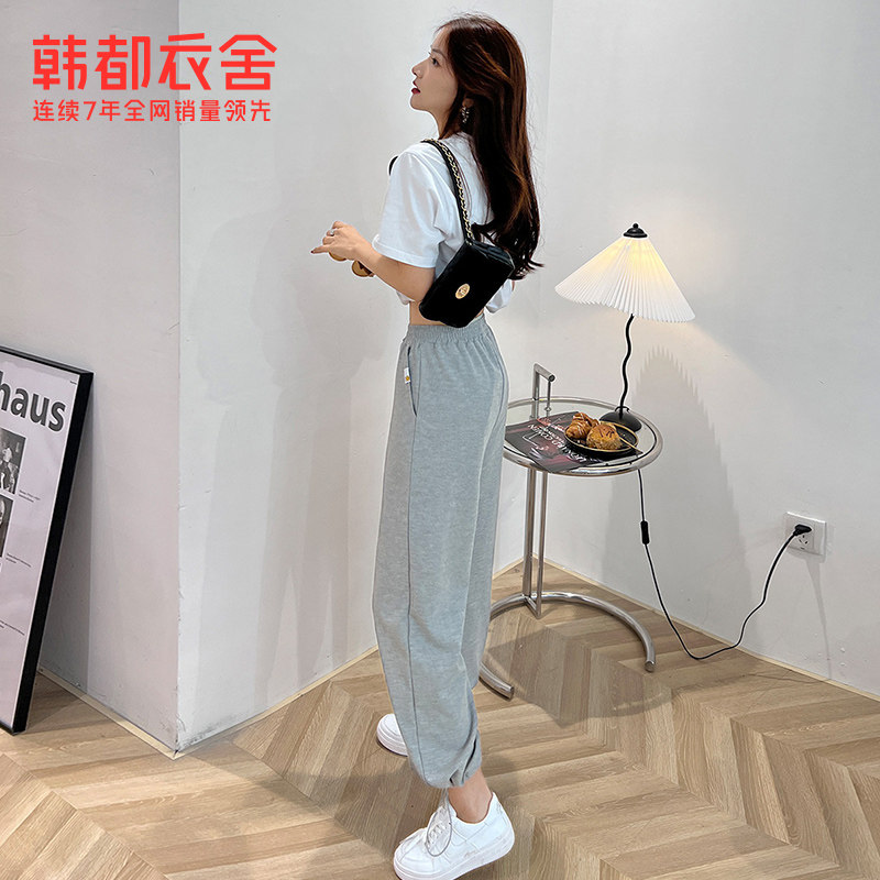 韩都衣舍2022韩版夏新款宽松休闲裤 韩都衣舍休闲裤