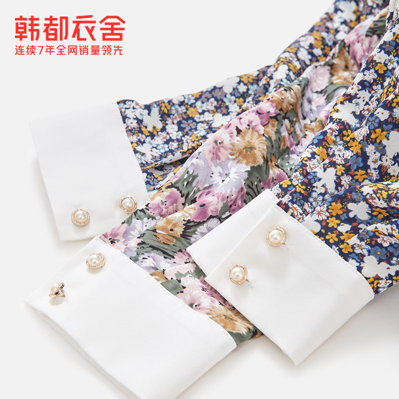 韩都衣舍法式碎花2022春季新款长裙 韩都衣舍连衣裙