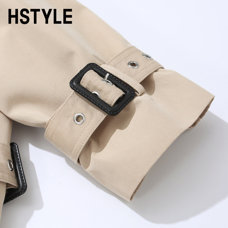 韩都衣舍双排扣风衣女2022秋新款 韩都衣舍风衣