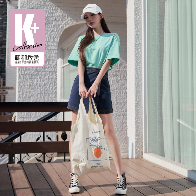 韩都衣舍2022韩版夏装新款宽松t恤 韩都衣舍T恤
