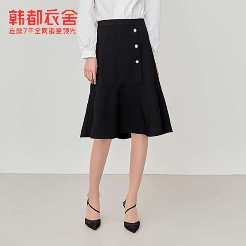 韩都衣舍2020秋季新款a字禧半身裙 韩都衣舍半身裙