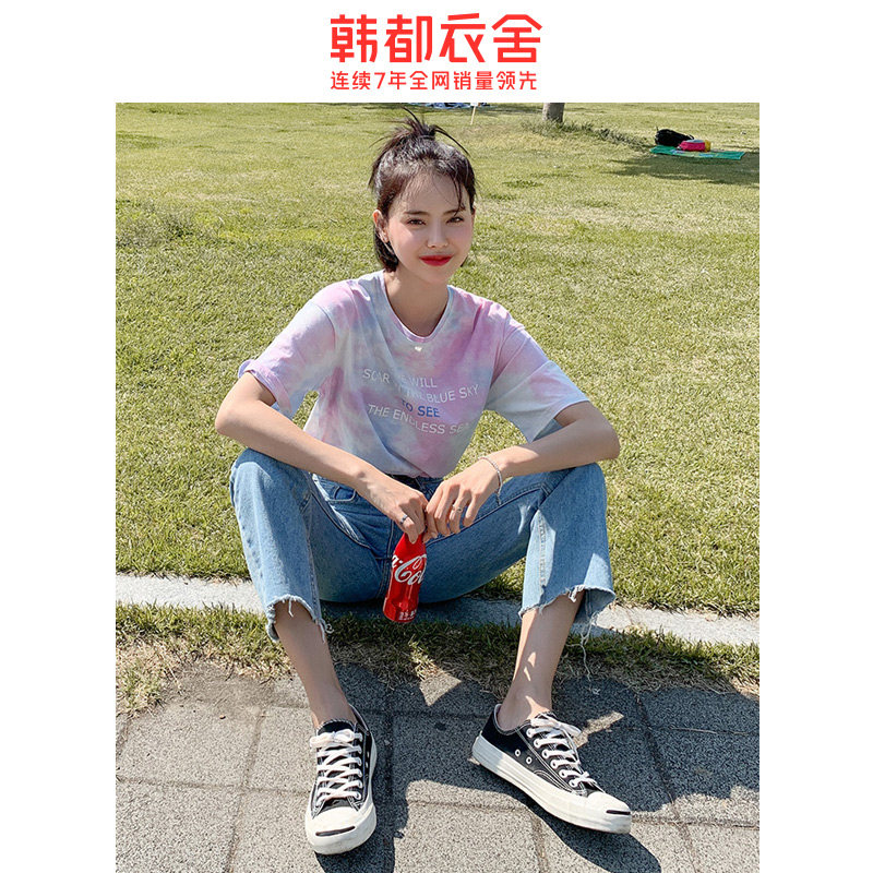  韩都衣舍秀衣莲T恤