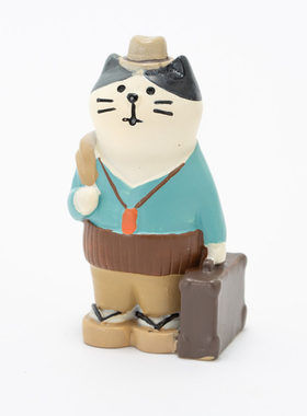 日式ZAKKA杂货迷你万福招财猫旅游猫微缩树脂工艺品潮玩小摆件