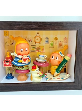 星星人挂件展示盒泡泡玛特盲盒我们都是系列毛绒挂件收纳防尘相框