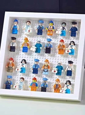 人仔展示盒透明创意积木相框手工DIY生日桌面摆件节日礼品物