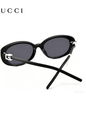 【新品】GUCCI GG1684SA 古驰时尚复古椭圆G标潮流墨镜板材太阳镜