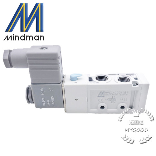 Mindman台湾金器原装现货MVSC-220-4E1,4E2C两位五通电磁阀高频 - 图1