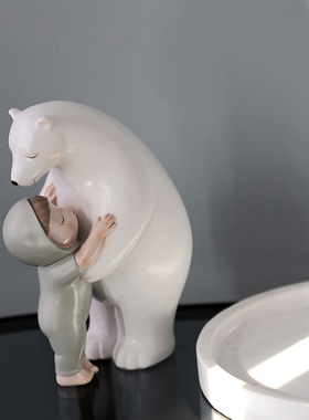 树脂小熊创意摆件人物儿童房装饰