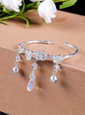 古风手镯汉服配古代开口镯子女中国风学生仙女古装百搭手饰品清新