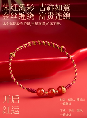 2026本命年手链编织红绳手绳蛇男女好运礼物属马本命年吉祥佩戴物