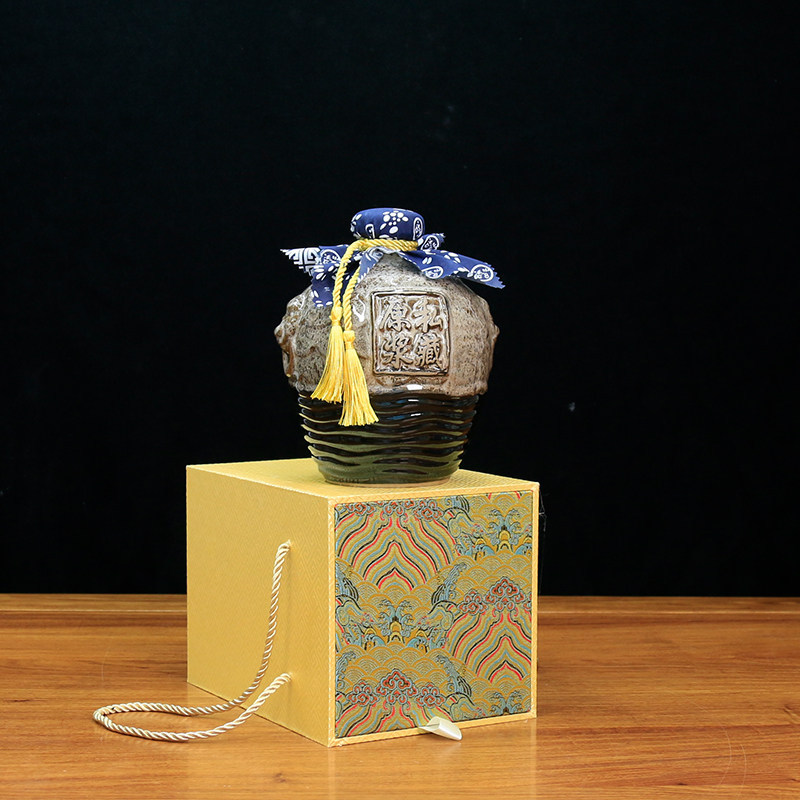 3斤陶瓷酒瓶酒壶仿古家用酒具白酒密封罐酒坛锦盒包装盒整套包装,淘宝优惠券,粉丝福利购,淘宝优惠卷