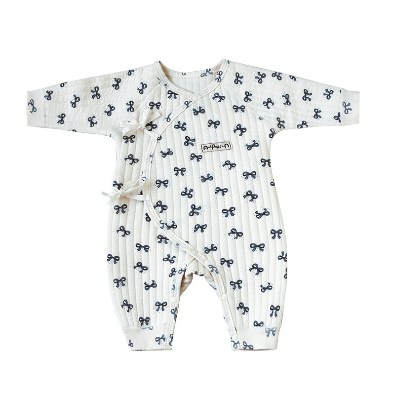 婴姿新生婴儿空气棉连体衣秋冬保暖三层夹棉衣服满月宝宝外出爬服,淘宝优惠券,粉丝福利购,淘宝优惠卷