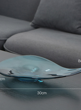 现代轻奢玻璃水果盘摆件