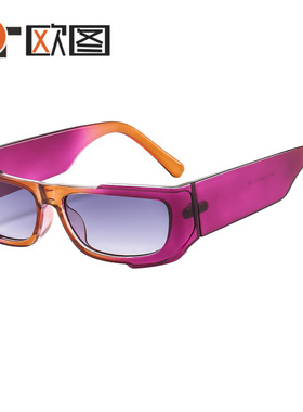 色彩拼套绚丽太阳镜男女士嘻哈小框欧美墨镜时尚穿搭眼镜M6113