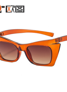 新款时尚全框猫眼太阳镜M343 欧美个性街拍太阳眼镜 跨境眼镜