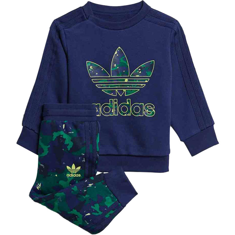 Adidas/阿迪达斯正品三叶草休闲婴幼童卫衣长裤套装 H20309 - 图3