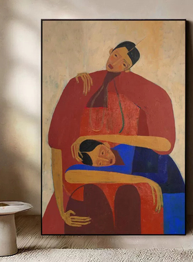 毕加索抽象人物装饰画复古艺术客厅落地画挂画沙发背景墙玄关壁画