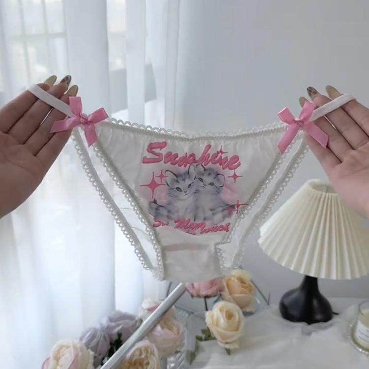 软喵酱*原创日系可爱猫咪卡通图案夏三角内裤学生少女舒适,淘宝优惠券,粉丝福利购,淘宝优惠卷
