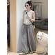 Knitted Sleeveless Top Blooming wide leg pants