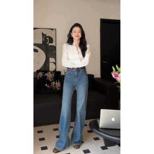 水溶刺绣镂空花边衬衫重工秋季新款法式复古小众设计感长袖上衣女 - 图1