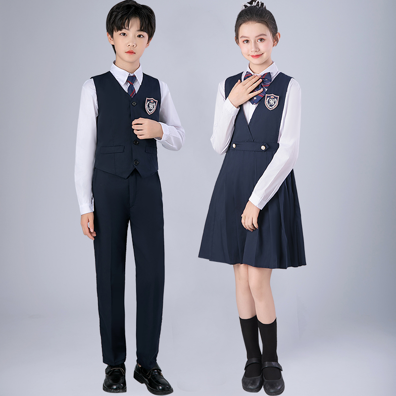 六一中小学生大合唱表演服装英伦风校服班服朗诵演出服演讲比赛服