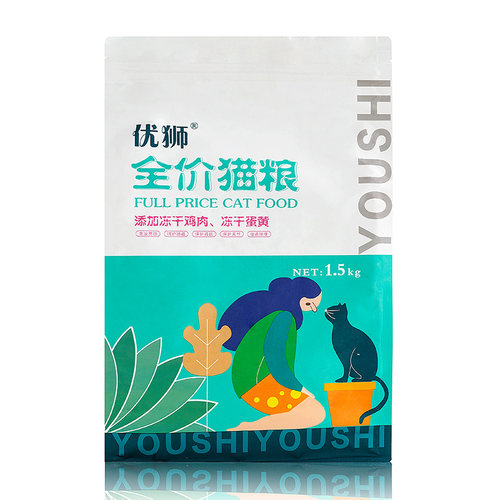 优狮双拼冻干猫粮成猫幼猫全阶段鸡肉蛋黄增肥发腮营养猫粮流浪猫 - 图3