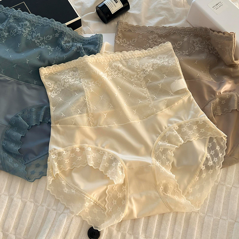 蕾丝内裤女士抑菌裆无痕高腰收腹底裤衩女生性感三角短裤夏季薄款,淘宝优惠券,粉丝福利购,淘宝优惠卷