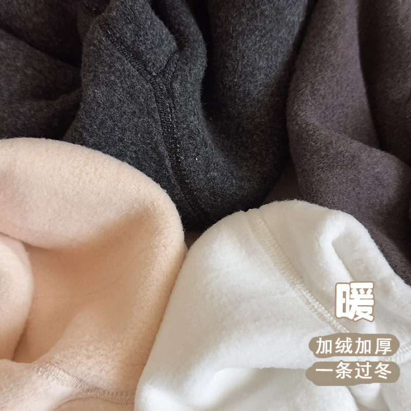 女童加绒加厚打底裤带袜套拉布布一体绒黑色白色连裤袜外穿堆堆袜,淘宝优惠券,粉丝福利购,淘宝优惠卷