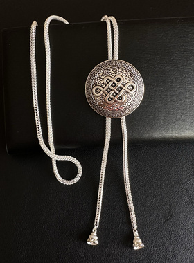 蒙古族项链佩饰加长吊坠少数民族风简约复古元素男女通用饰品