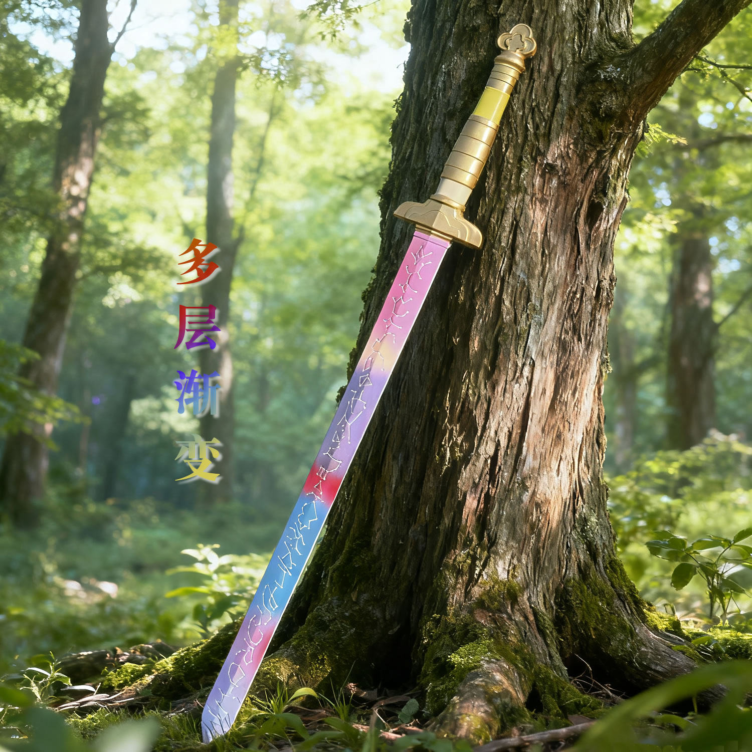 KPOP witch hunter group peripheral cos props, costumes, weapons, Rumi sword, Mira sword, soft plastic children's animation toys