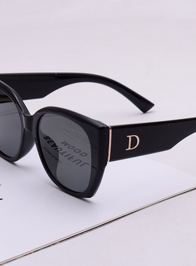 红色复古厚边女款偏光墨镜新