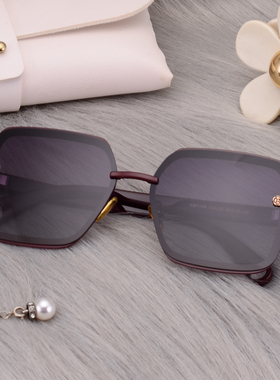 复古方框偏光防晒显脸小女太阳镜