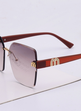 防晒无框方形女士尼龙太阳镜