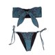 Sexy bikini split swimsuit European and American printed straps